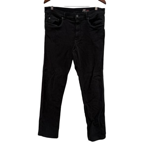 Faherty Stretch Terry 5-Pocket Athletic Fit Pant Men 34 Straight Leg Casual Blk - Picture 1 of 9